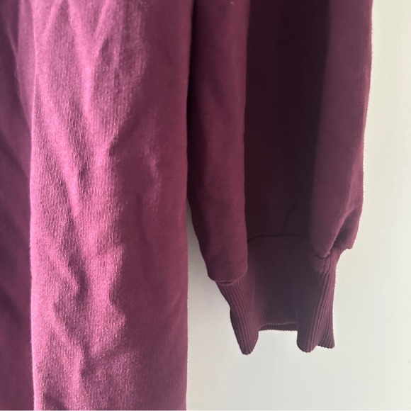 Michael Stars Veronica Terry Plum Puff Sleeve Dress‎ Women’s Size Large NWT - Picture 8 of 16